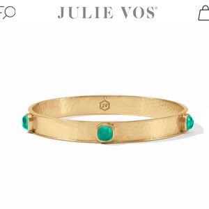 Catalina Stone Bangle Julie Vos Emerald Green Medium